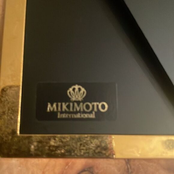 Mikimoto International Brass and Sapphire Blue Stone Photo Frame - Picture 5 of 6
